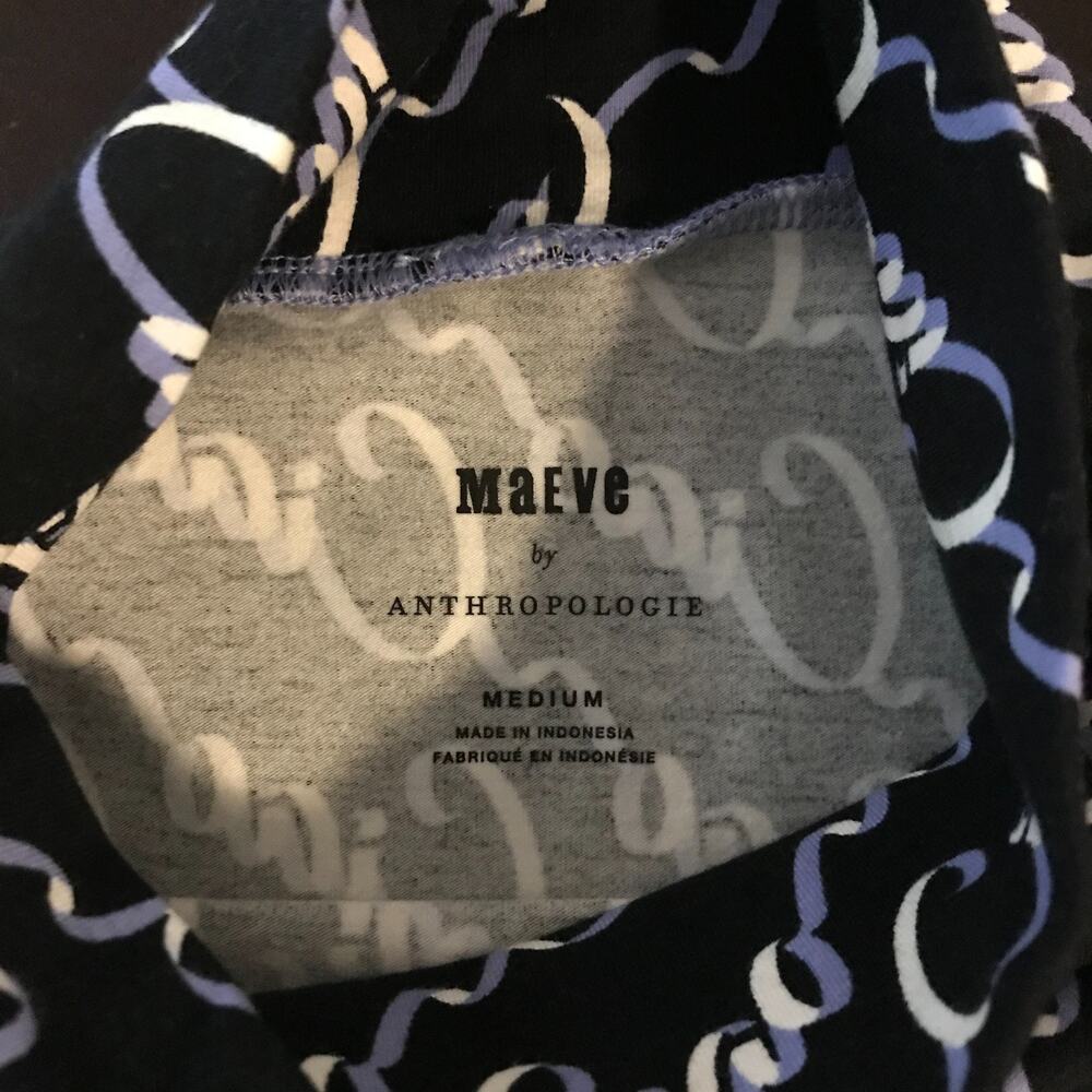 Anthropologie Maeve Ciao Print Long Sleeve Mock Turtleneck Top - Picture 8 of 10